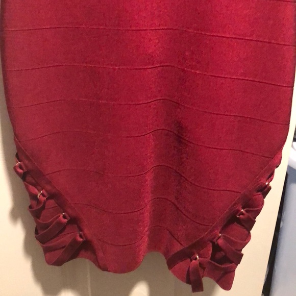 Bebe red bandeau dress - Picture 2 of 3